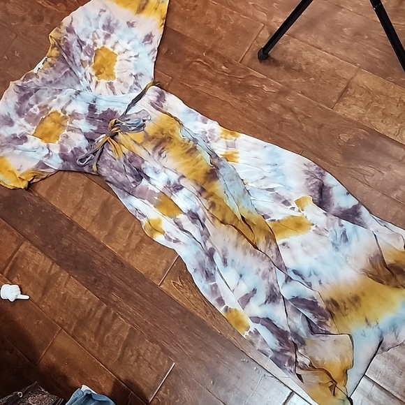 Young fabulous & broke hi-lo mock wrap dress tie-dye - Picture 5 of 8